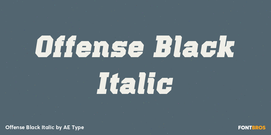Offense Black Italic Poster