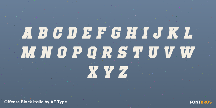 Offense Black Italic Font Poster #1