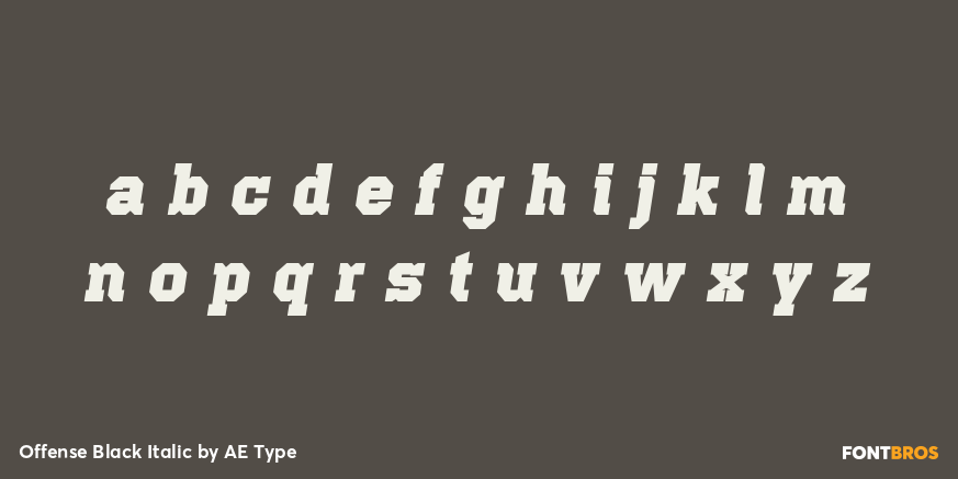 Offense Black Italic Font Poster #1
