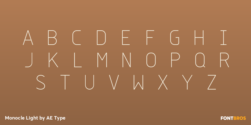 Monocle Light Font Poster #3