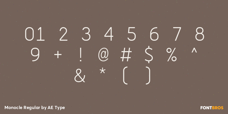Monocle Regular Font Poster #4