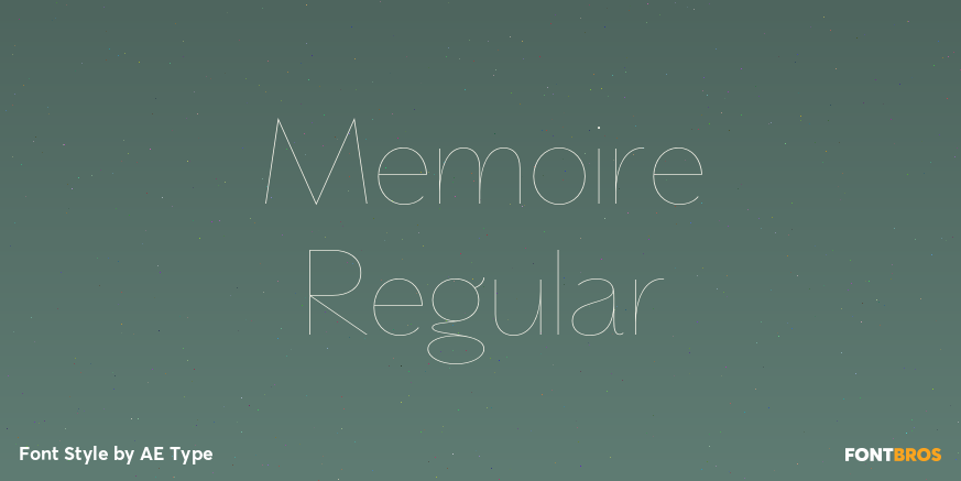 Memoire Regular Font Poster #1