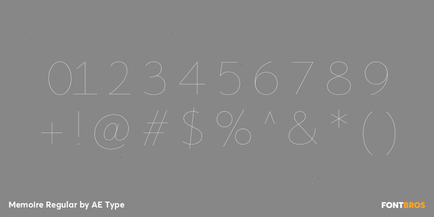 Memoire Regular Font Poster #1