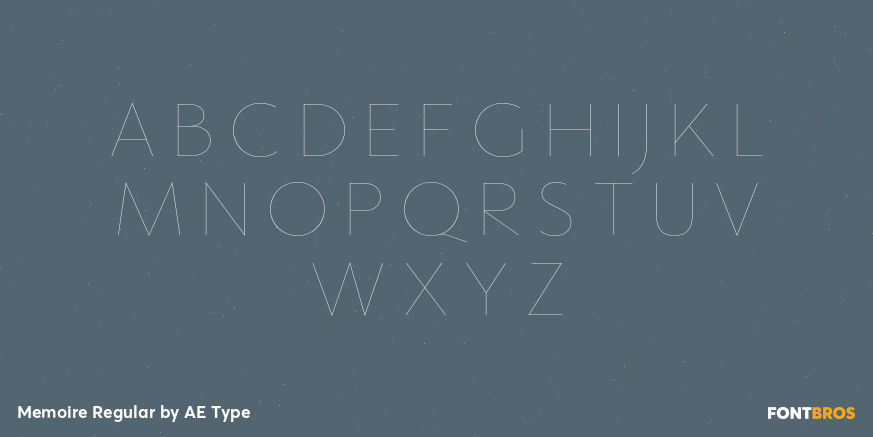 Memoire Regular Font Poster #2