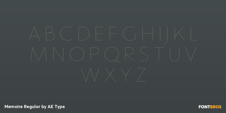 Memoire Regular Font Poster #1