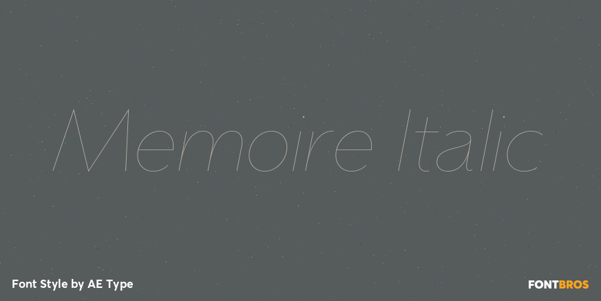 Memoire Italic Font Poster #1