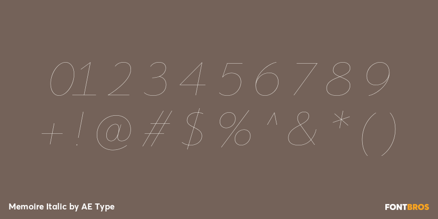 Memoire Italic Font Poster #1