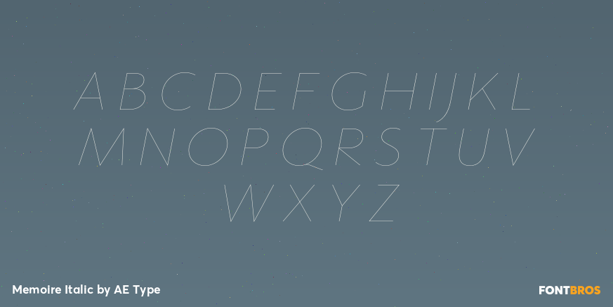 Memoire Italic Font Poster #1