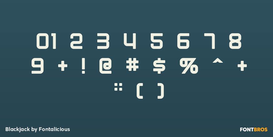 Blackjack Font Poster #1