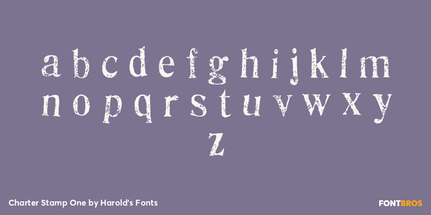 Charter Stamp One Font Poster #1