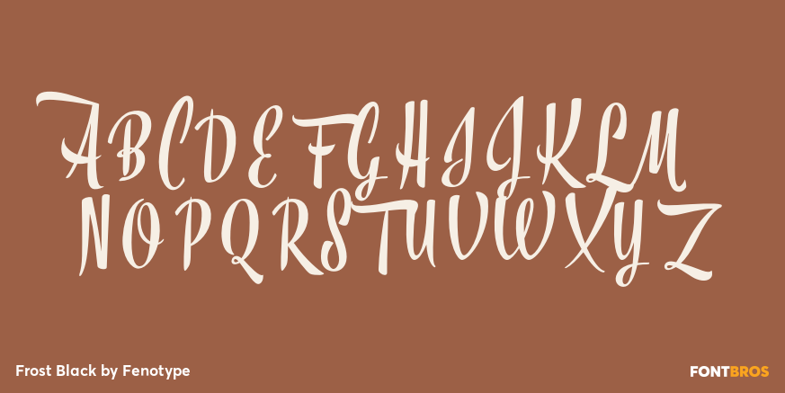 Frost Black Font Poster #2