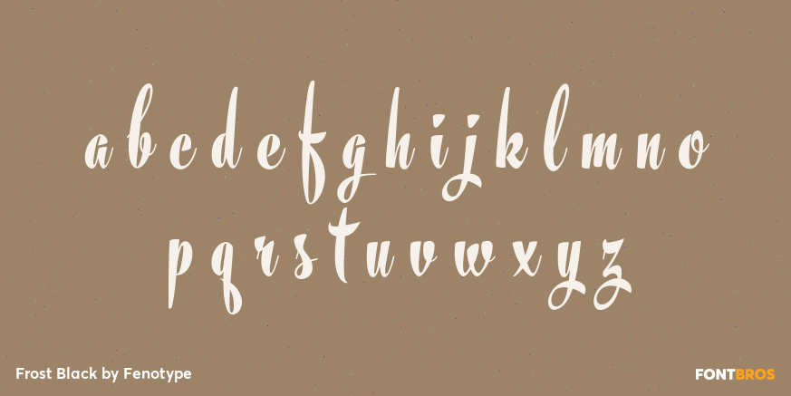 Frost Black Font Poster #3