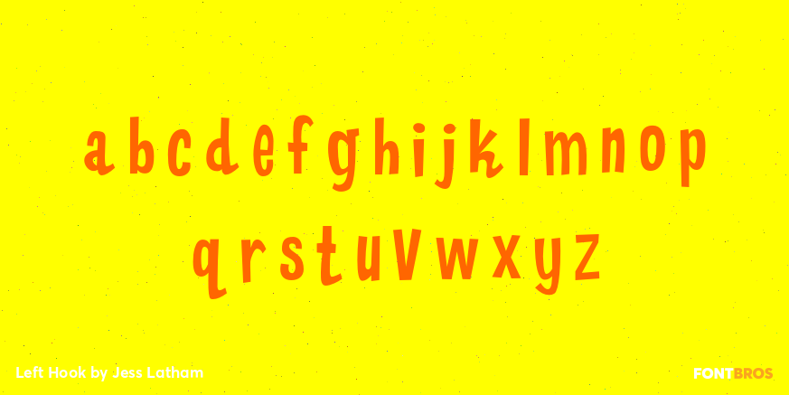 Left Hook Font Poster #3