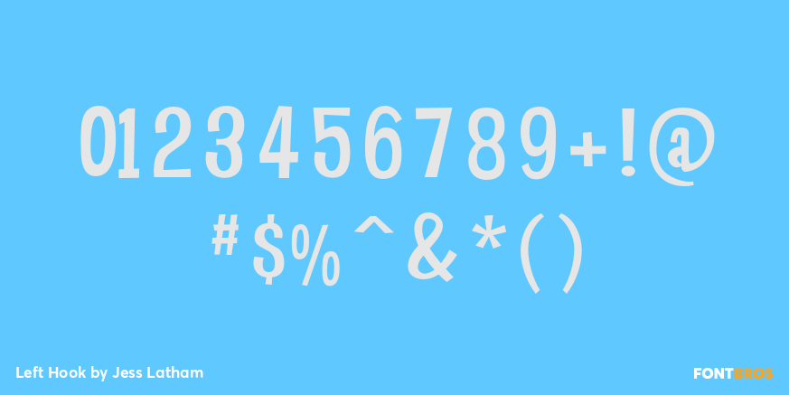 Left Hook Font Poster #4