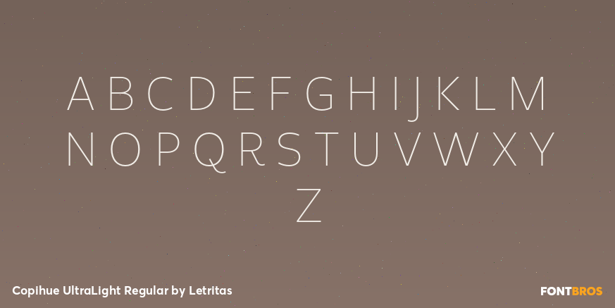Copihue UltraLight Regular Font Poster #2