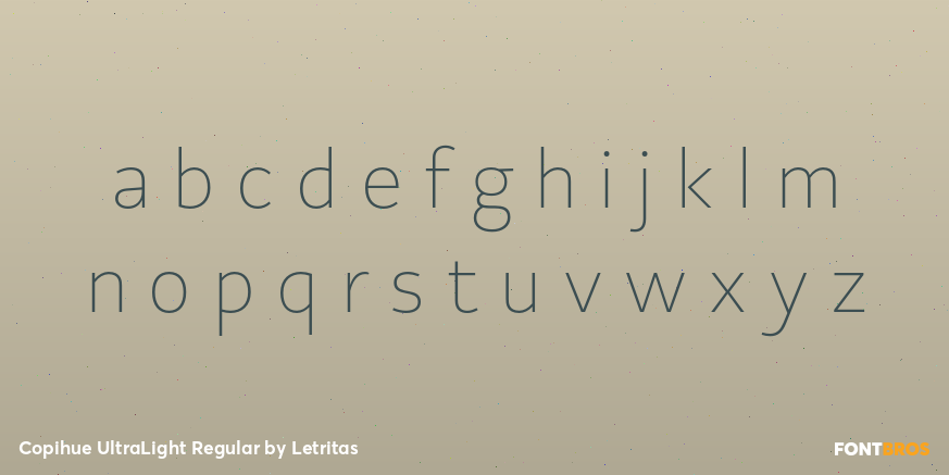 Copihue UltraLight Regular Font Poster #3
