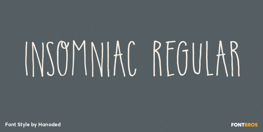 Insomniac Regular Font Poster #1