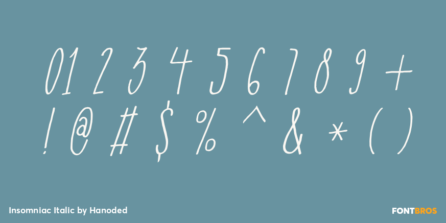 Insomniac Italic Font Poster #4