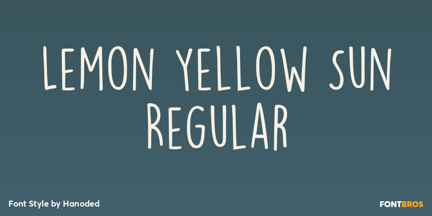Lemon Yellow Sun Regular Font Poster #1
