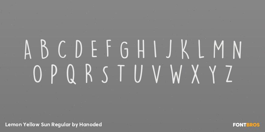 Lemon Yellow Sun Regular Font Poster #2