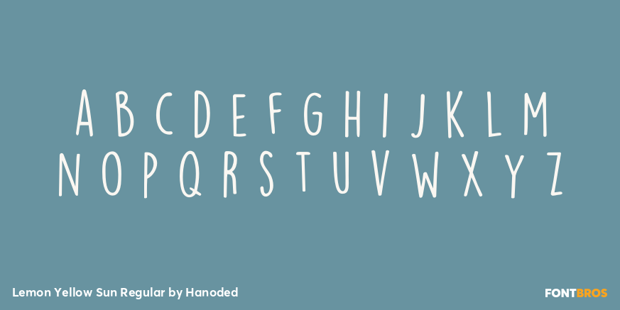 Lemon Yellow Sun Regular Font Poster #3