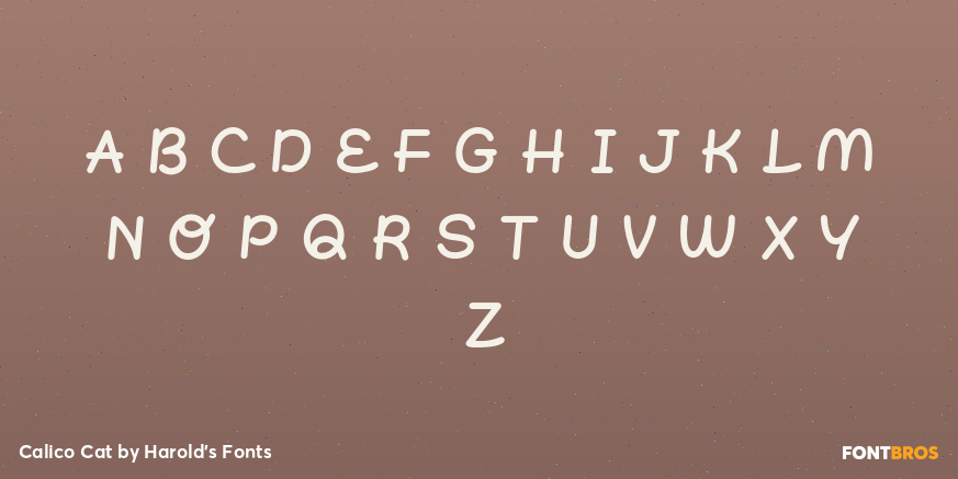 Calico Cat Font Poster #2