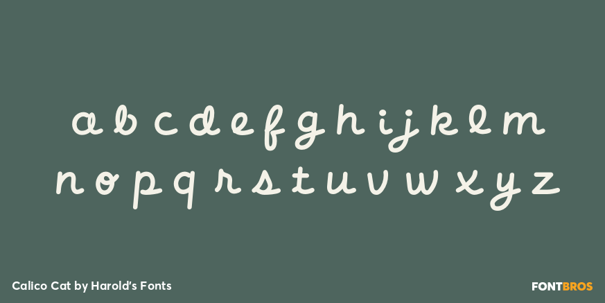 Calico Cat Font Poster #3