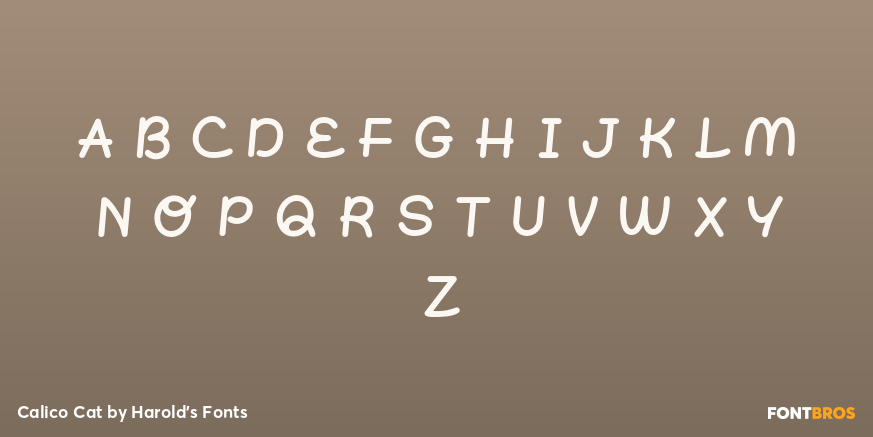 Calico Cat Font Poster #2