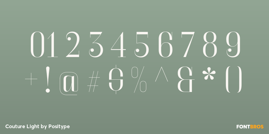 Couture Light Font Poster #4