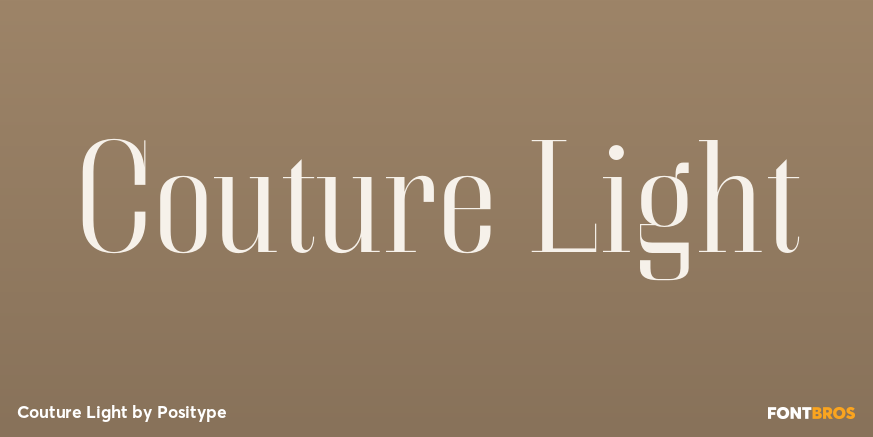 Couture Light Font Poster #1