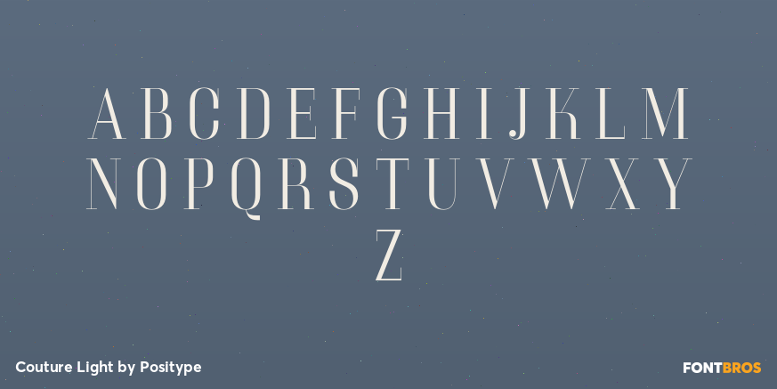 Couture Light Font Poster #2