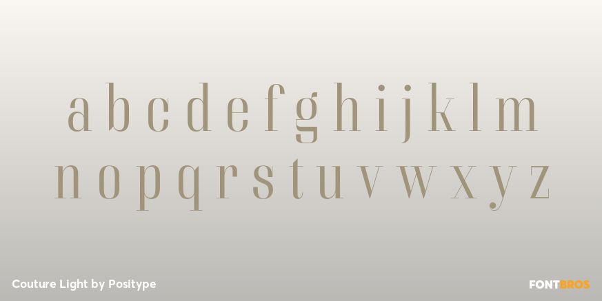 Couture Light Font Poster #3