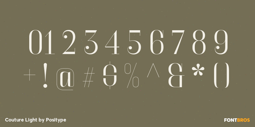 Couture Light Font Poster #4