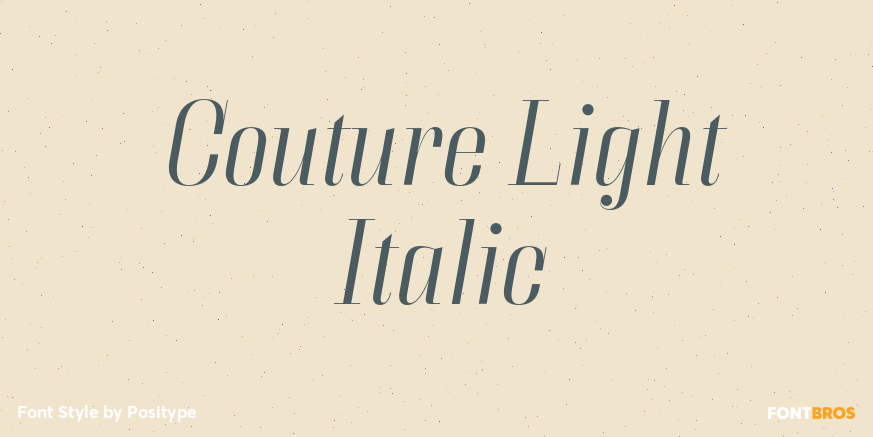 Couture Light Italic Font Poster #1