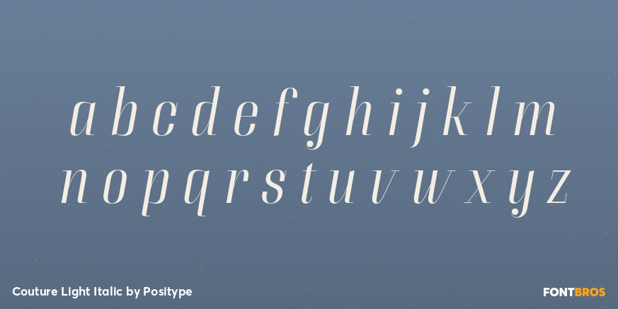 Couture Light Italic Font Poster #3