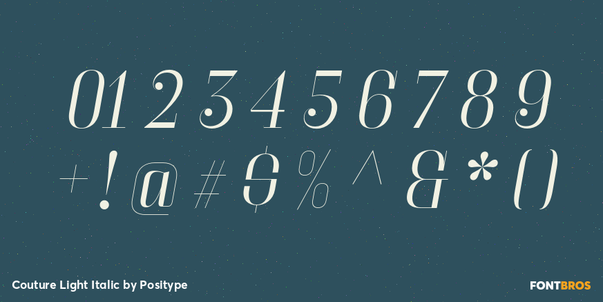Couture Light Italic Font Poster #4