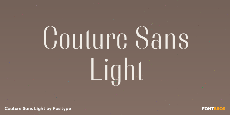 Couture Sans Light Font Poster #1