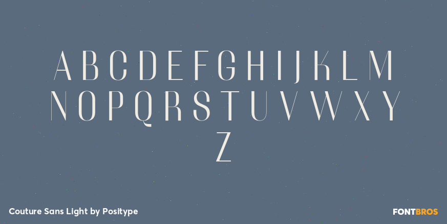 Couture Sans Light Font Poster #2