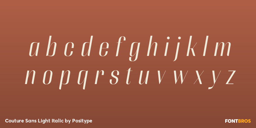 Couture Sans Light Italic Font Poster #3