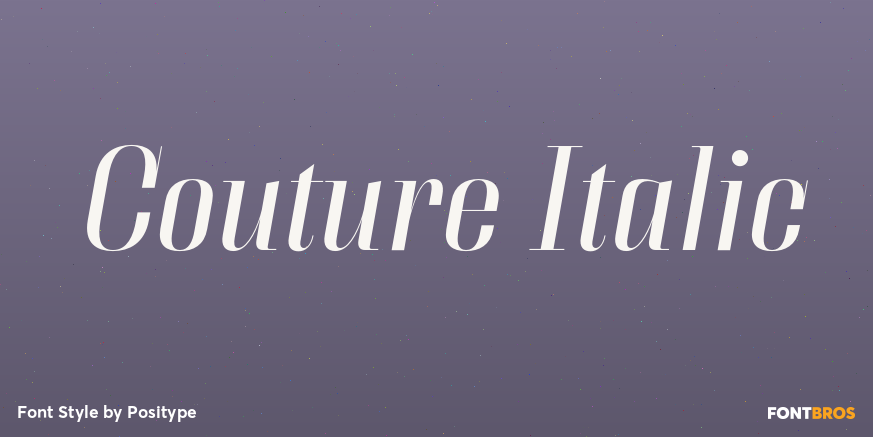 Couture Italic Font Poster #1