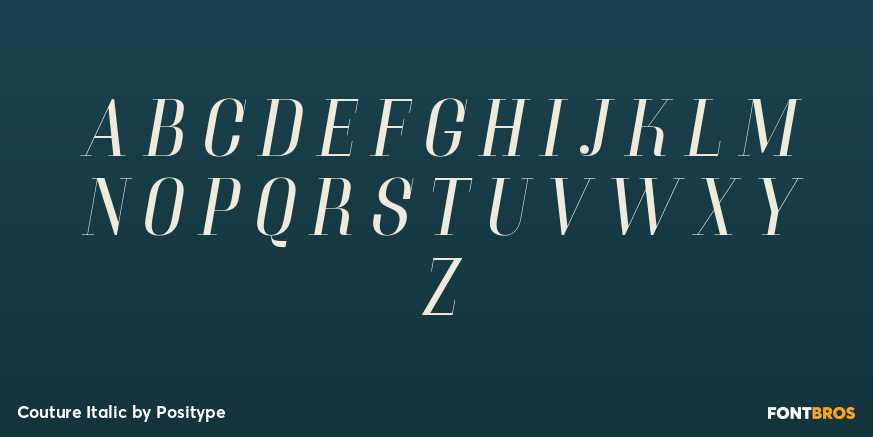 Couture Italic Font Poster #2