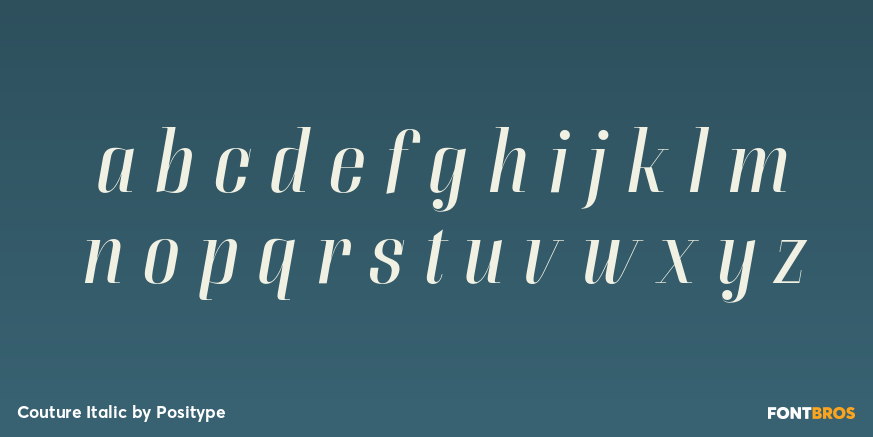 Couture Italic Font Poster #3