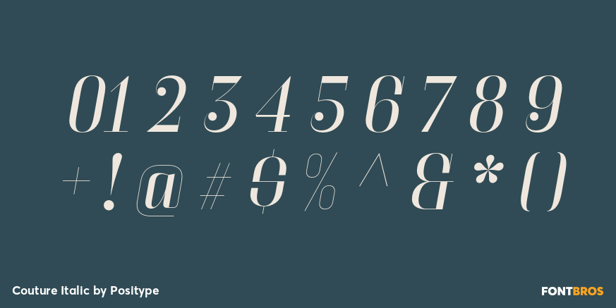 Couture Italic Font Poster #4