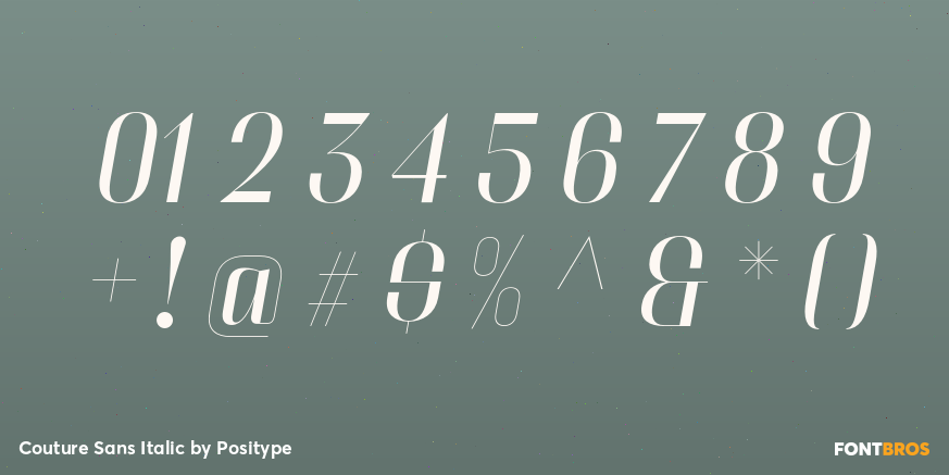 Couture Sans Italic Font Poster #1