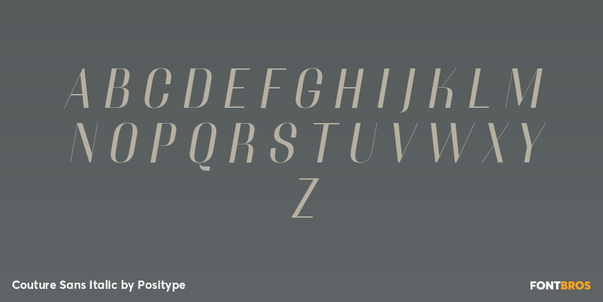 Couture Sans Italic Font Poster #1