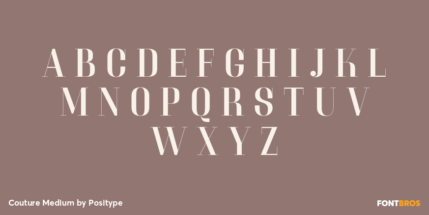Couture Medium Font Poster #2