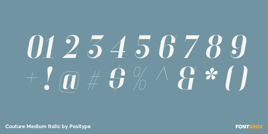 Couture Medium Italic Font Poster #1