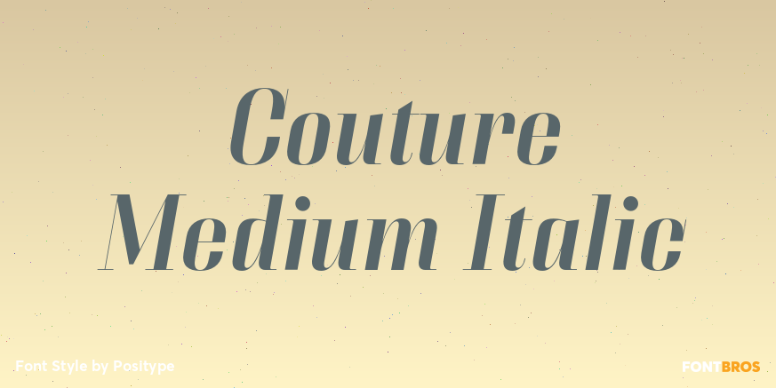 Couture Medium Italic Font Poster #1
