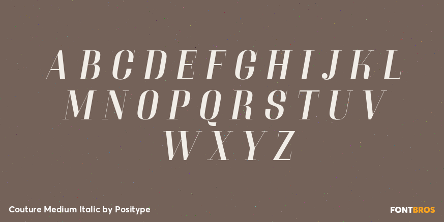 Couture Medium Italic Font Poster #2
