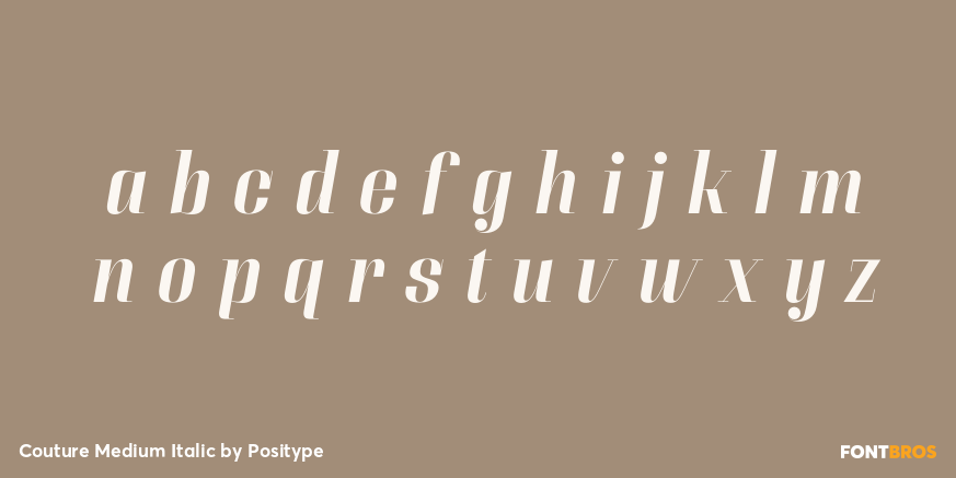 Couture Medium Italic Font Poster #3
